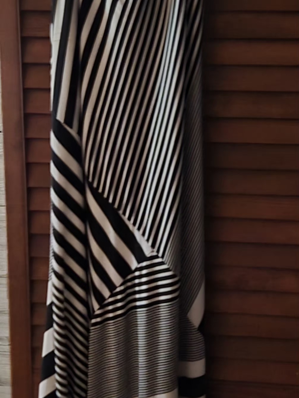 Black & White Striped Women's Skirt